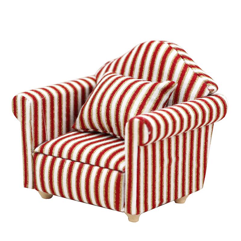 1:12 Миниатюрной мебели для кукольного домика - Одиночный диван для миниатюрной сцены и куклы OB11