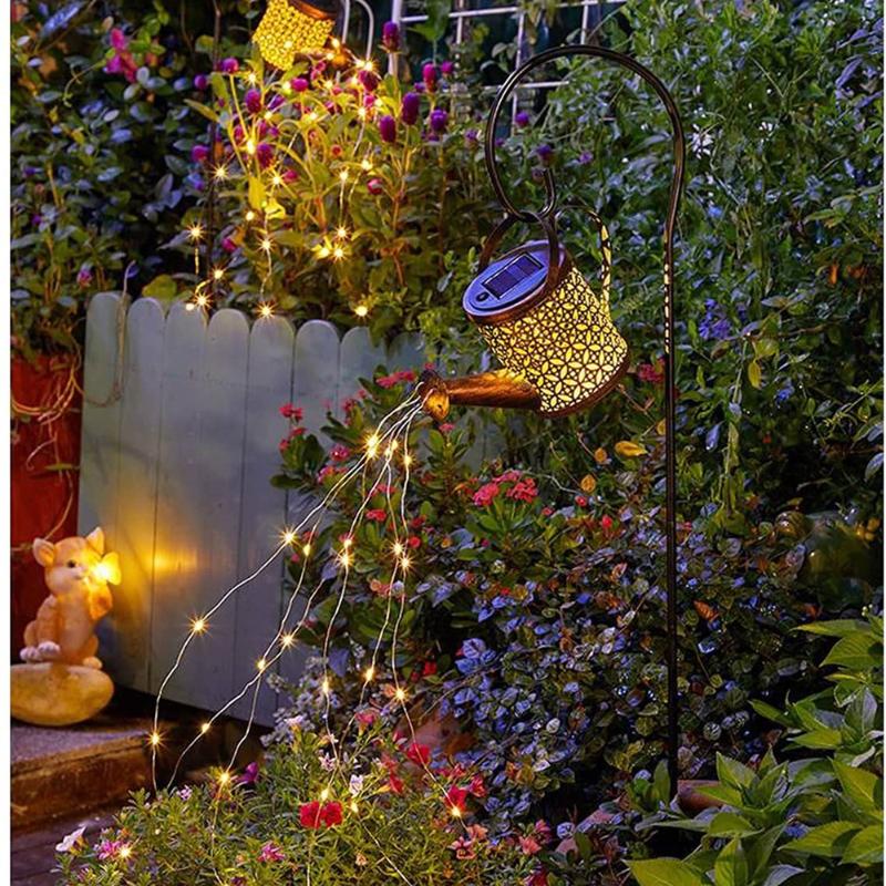 Солнечный чайник для воды, проекционный светильник для душа, водопадный светильник, садовый светильник для украшения газона, солнечный водонепроницаемый пейзажный светильник, Рождественский атмосферный свет