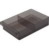 Tower Refrigerator Storage Case, Large, with Dividers, Black, W37.5 X D22 X H8.2cm, 1478, for Refrigerator Storage