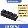 USB Programmable Macro Keyboard 4 Keys One-key Shortcut Mouse Mini Control Keys Volume Keypad B S2E5