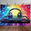 A 2D Banner Background, with a Vibrant DJ Background Banner - Large-scale musicXY
