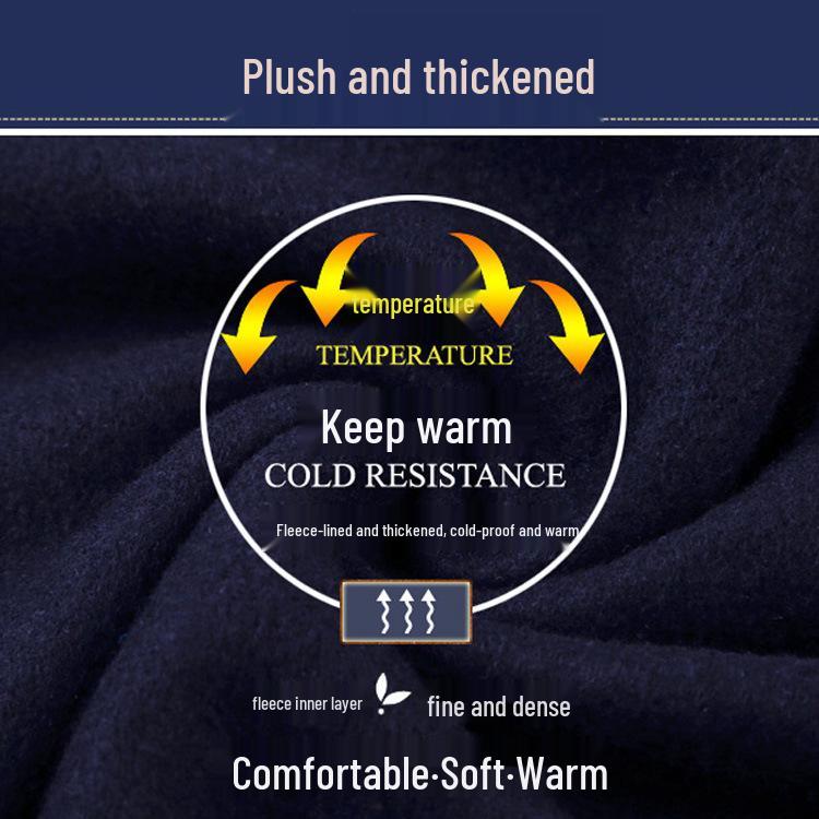 Мужской теплый комплект термобелья однотонного цвета на флисовой подкладке для осени и зимы