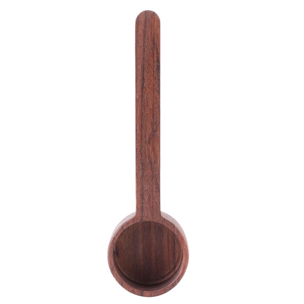Brown Wooden Measuring Spoon Long Handle Kitchen Measuring Tools  Coffee Measuring