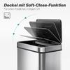 50 L Sensor Can, Sensor Bin with Soft-Close Lid, Fingerprint-Proof Stainless Steel, Silver Tone