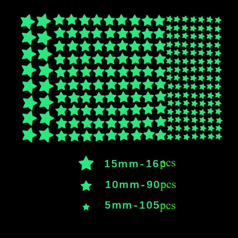 Glow-in-the-dark Stars Glow Wall Stickers Living Room Bedroom Switch Decoration Children's Room Dorm DIY Creative Glow-in-the Dark Stickers