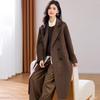 Jinjuan Women's Alpaca Blend Double-Faced Wool Long Coat