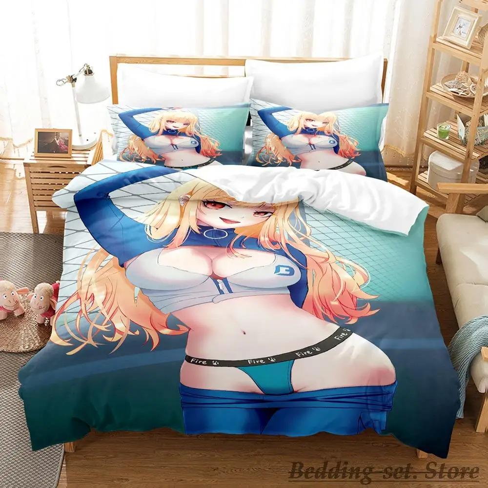Marin Kitagawa Bedding Set Single Twin Full Queen King Size Bed Set Adult Kid Bedroom Duvetcover Sets Anime Parure de lit