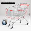 Huishida 100 л Оцинкованная Тележка для Покупок в Супермаркете