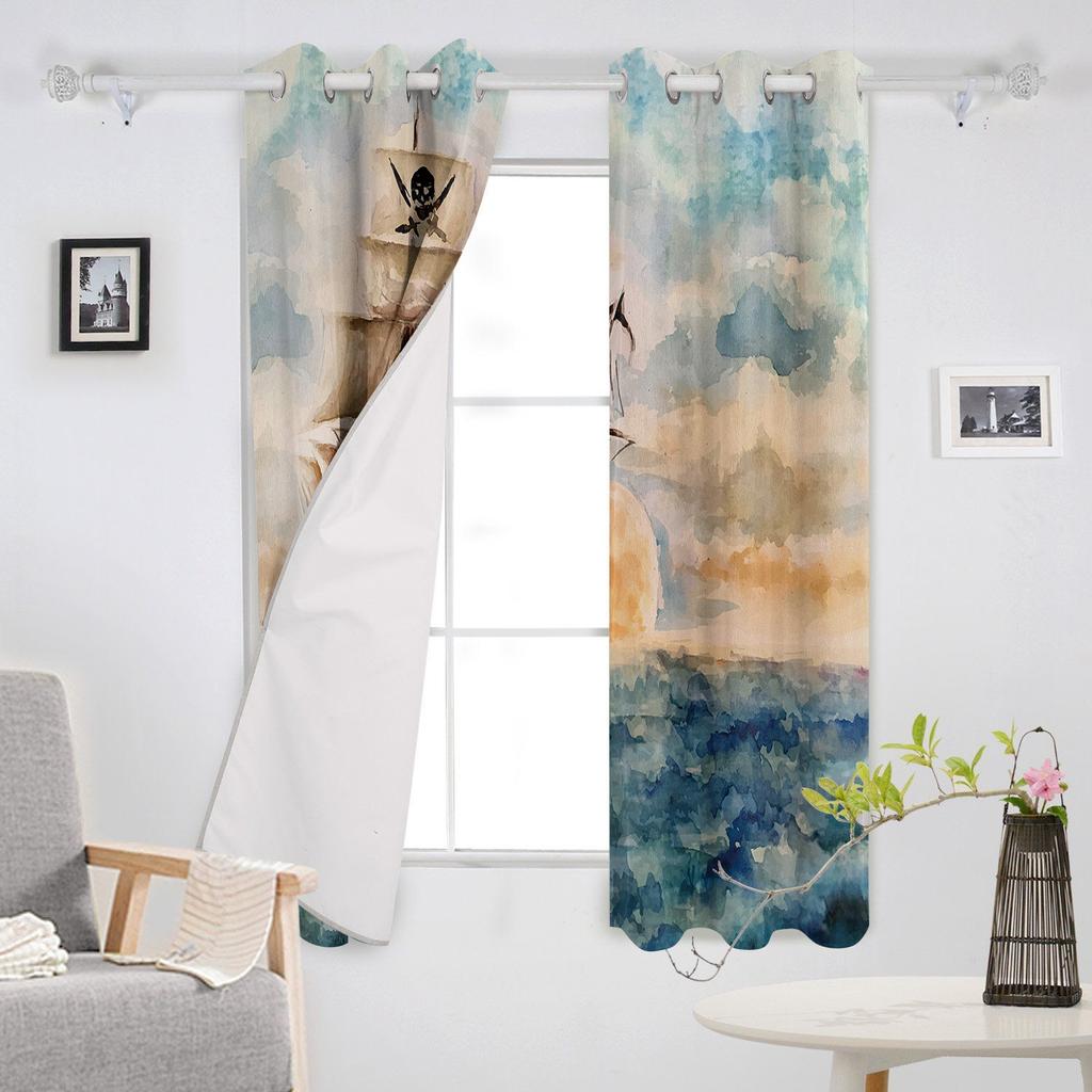 Пиратский корабль, оконные шторы для гостиной, декоративные предметы, товары для дома для гостиной