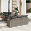 VidaXL Garden Lounge Set 6 Pcs with Grey Cushions Wicker 3326251