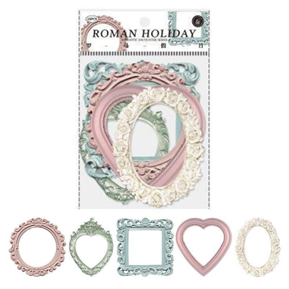 Hollow Embossed Photo Frame Material Paper Junk Journal Planner Scrapbooking Vintage Diy Craft Cardstock