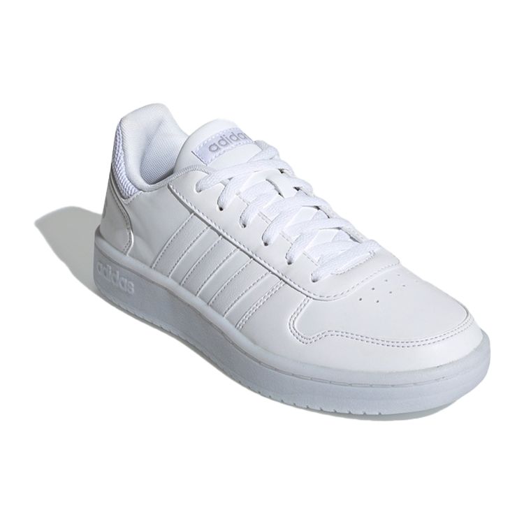 Adidas Neo Hoops 2.0 Non-Slip Durable Low-Top Skate Shoes Women Sneakers White EE7896