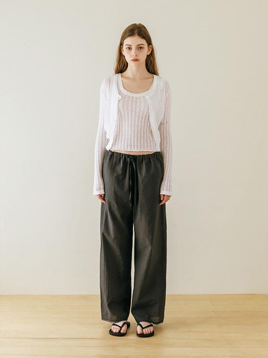 TINKNIT Pony Cotton Pants _ White