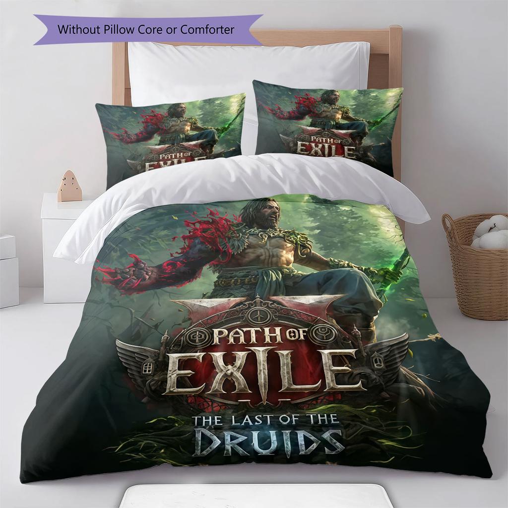 Path of Exile 2 Bedding Quilt Set Quilt Cover Pillowcase Home Decoration Birthday Gift (1 * duvet cover + 2 * pillowcase, without core)