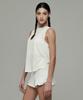 Женская одежда для йоги Debiweeo Devi-Ts0010-Ivory Пляжная накидка для пилатеса с открытым вырезом без рукавов