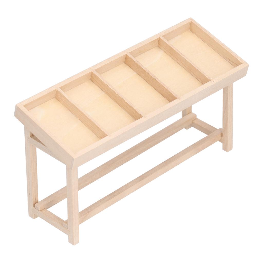 Doll House Shelf Display Racks 1:12 Miniature Wooden Stand Shelf for Doll House DIY OrnamentFruit