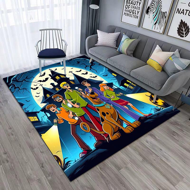 Halloween cartoon comedy adventure movie Scooby-Doo carpet is suitable for living room and bedroom doormats office balcony decorative carpet V2