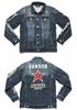 Наш магазин изготавливает на заказ джинсовую куртку Jean Jean One Star Embroidery Patch Denim Jacket Distressed Indigo [Banson] & JFV-2301-INDIGO (S, (К))