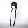Парик для косплея Toko Fukawa, аниме Danganronpa, длинные темно-фиолетовые косички, термостойкие синтетические волосы, парики для Хэллоуина + шапочка для парика