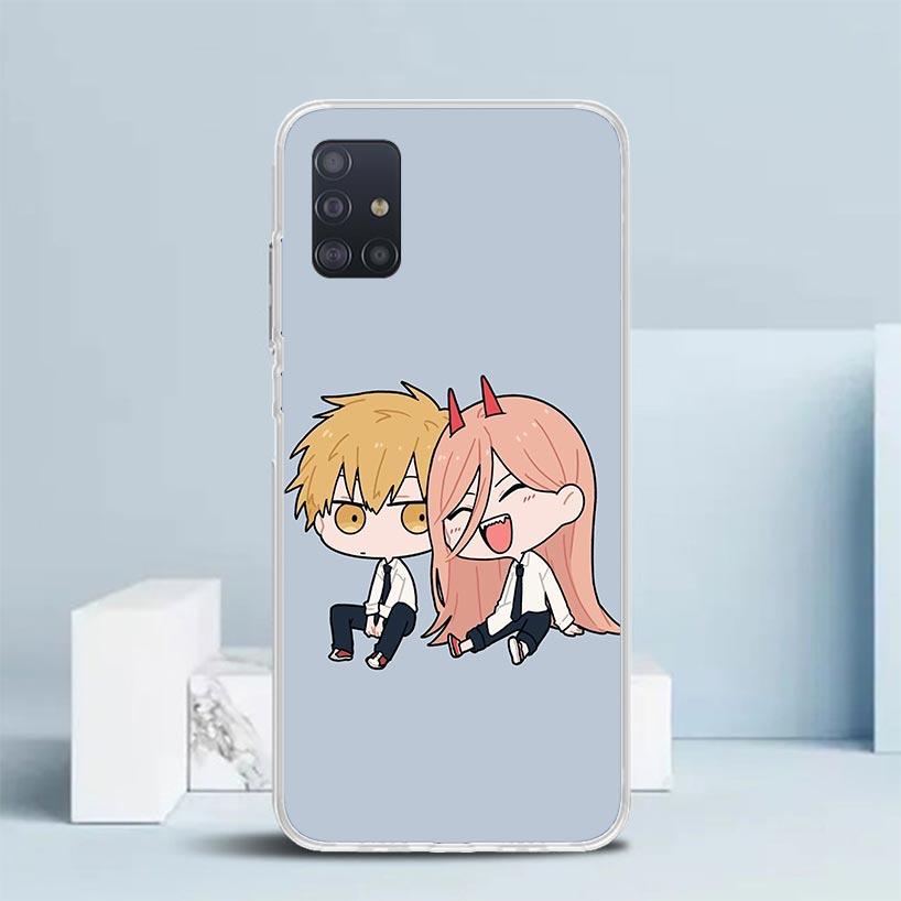Милый Мягкий Чехол-Кружка Chainsaw Man для Samsung Galaxy A12 A22 A32 A52 A72 A02S Чехол для Телефона Note 20 Ultra 10 S10 Plus A51 A71 A50S A2