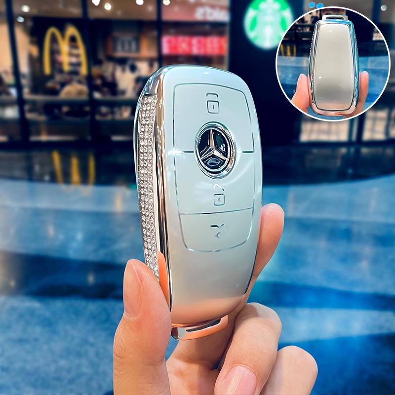 Чехол для ключа Mercedes: C-Class, E-Class, GLC300, A200 - Элегантный дизайн для моделей C260L, E300L, C200L.