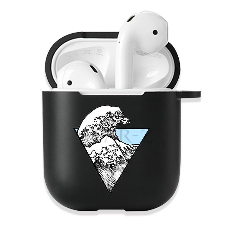 Мягкий черный силиконовый чехол для Apple Airpods Pro 3 2 1 The Great Wave of Kanagawa Bluetooth, беспроводные чехлы для наушников Airpod Cover