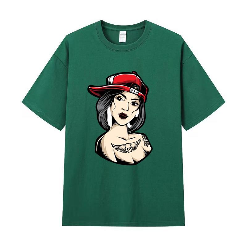 Летняя мужская футболка высокого качества из хлопка с короткими рукавами и принтом, женская футболка, модная спортивная рубашка, повседневный топ для бега