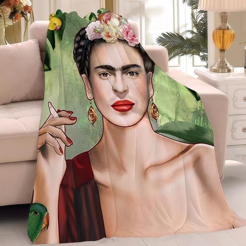 F-Frida K-Kahlo Art Blanket Warm And Soft Suitable For Bedroom Living Room Sofa Bed Office Travel Camping