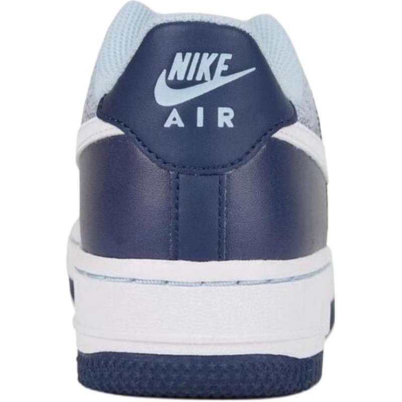 Nike Кроссовки Air Force 1 для скейтбординга, противоскользящие, износостойкие, низкие, детские. Сине-белые кроссовки IB7686-400