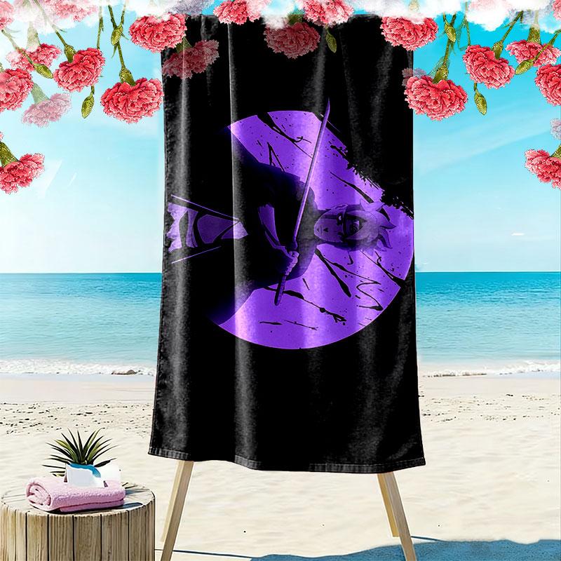 Naruto Anime Print Beach Towel, Large Soft Quick Dry Towel for Beach Camping Swimming