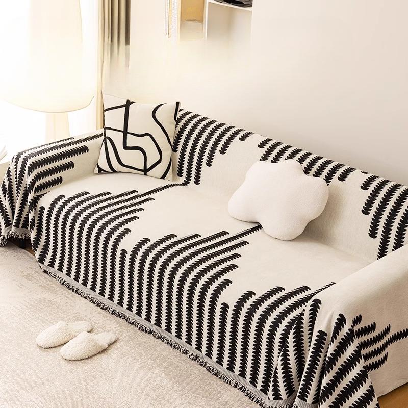 Nordic Style Simple Chenille Sofa Cover Cloth Full Covered Four Seasons Universal Sofa Towel Anti-Scratching Sofa Cover Sofa Cushion