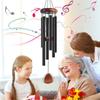 Retro Metal Aluminum Wind Chime 6 Tubes Wall Hanging Bells Wind Bell Pendant  Outdoor Garden Patio