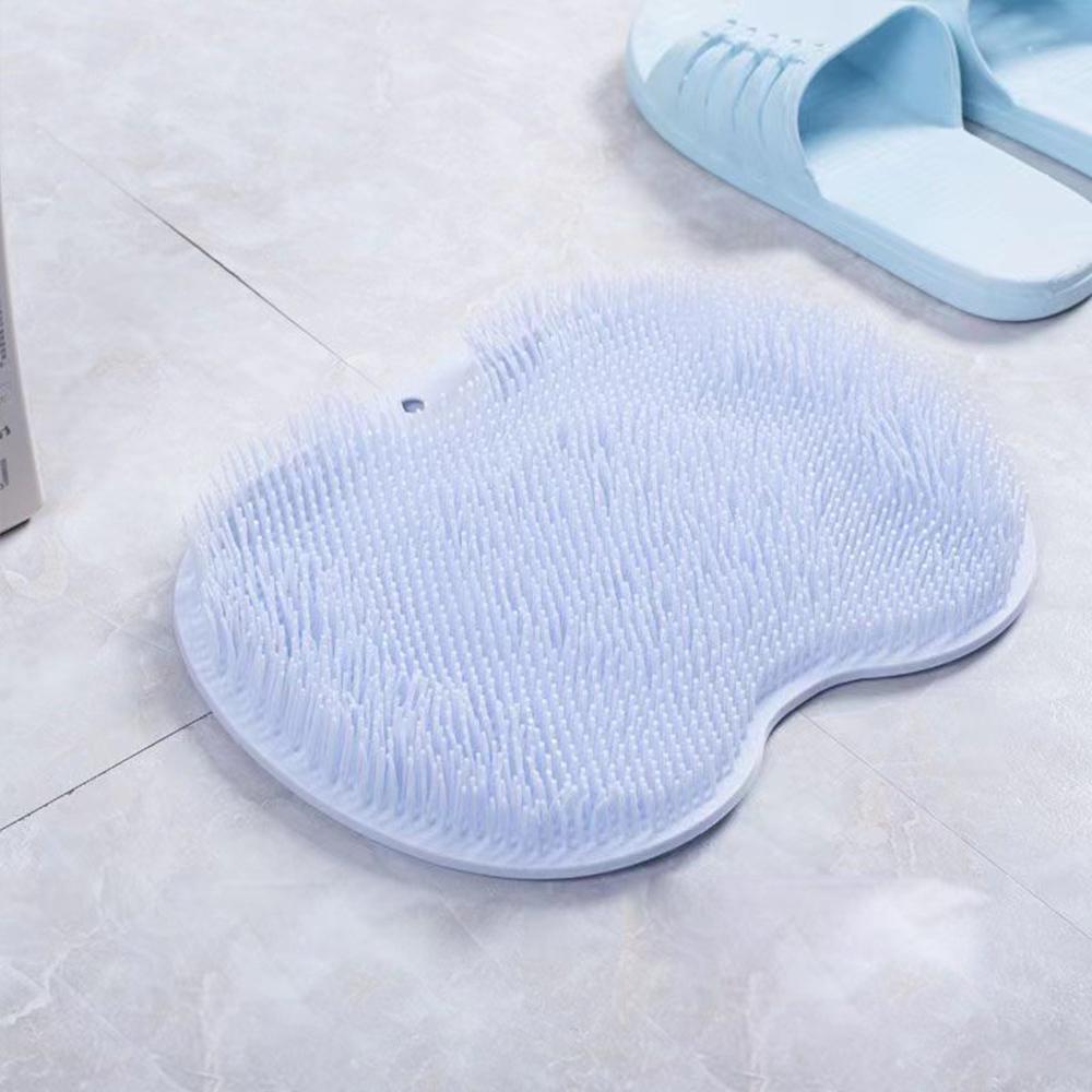 Скребок для массажа душа и пилинга для ванной комнаты, нескользящий коврик для ванной, щетка для массажа спины, силиконовый гель для мытья ног, инструмент для чистки тела