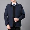 Мужская весенне-осенняя куртка в стиле business casual - Модный топ с лацканами для среднего возраста