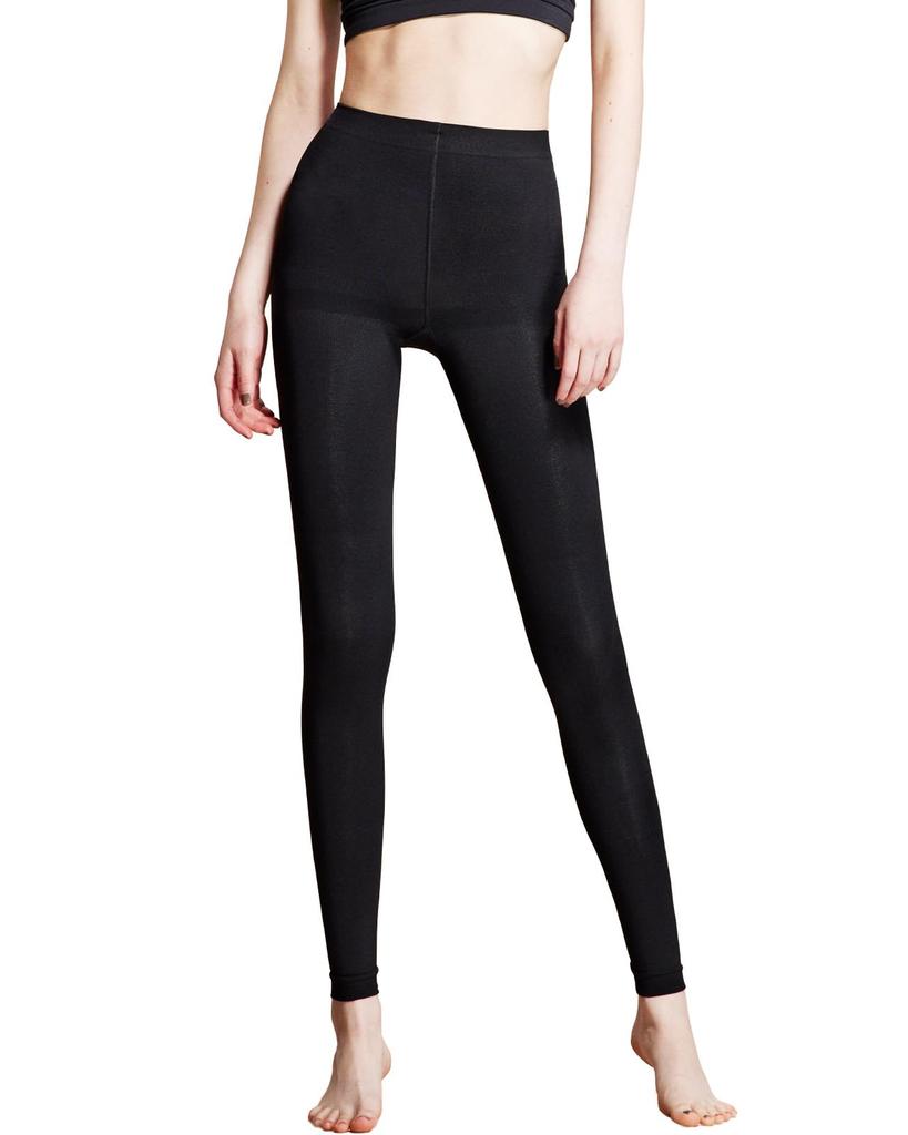 Bambi Water Compression Soft Yet Compression Slim All Season Leggings, Powerful, Women's Leggings, All-Day Wear, Spats, Leggings, (M-L, Black)