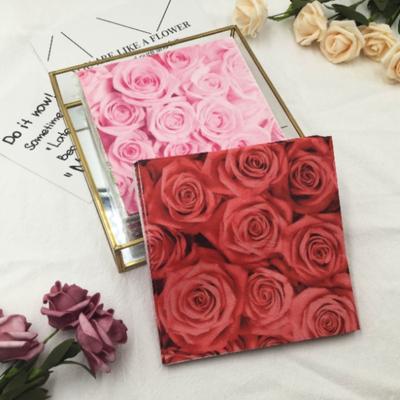 Одноразовые салфетки для вечеринок, двухслойные, 20 шт./упак., с рисунком розы