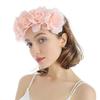 Women Wedding Bridal Headband Garland 3D Simualtion Flower Crown Beach Hair Hoop  Gray