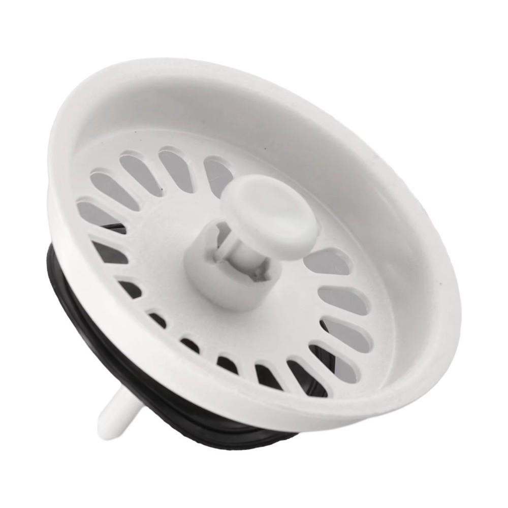 White Plastic Sink Strainer Plug Fine Mesh Basin Water Drain Kitchen Drain Filter Basin Plug