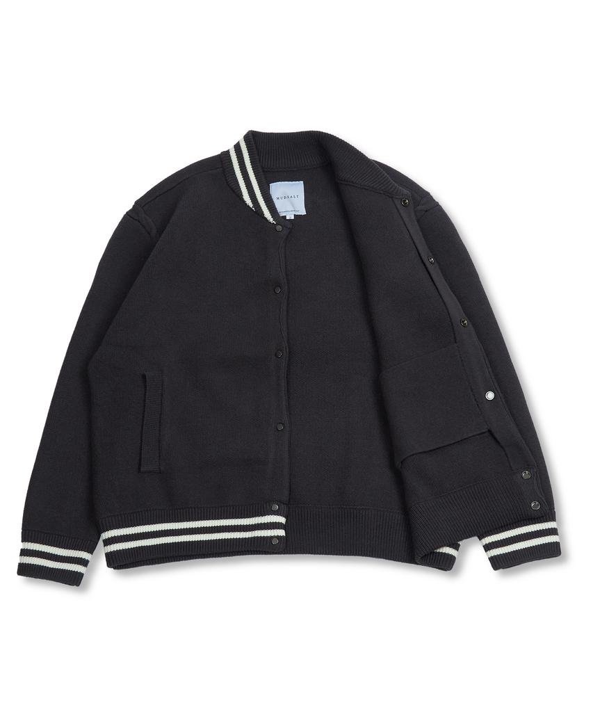 Кардиган Mudsalt Modal в стиле varsity, цвет угольный