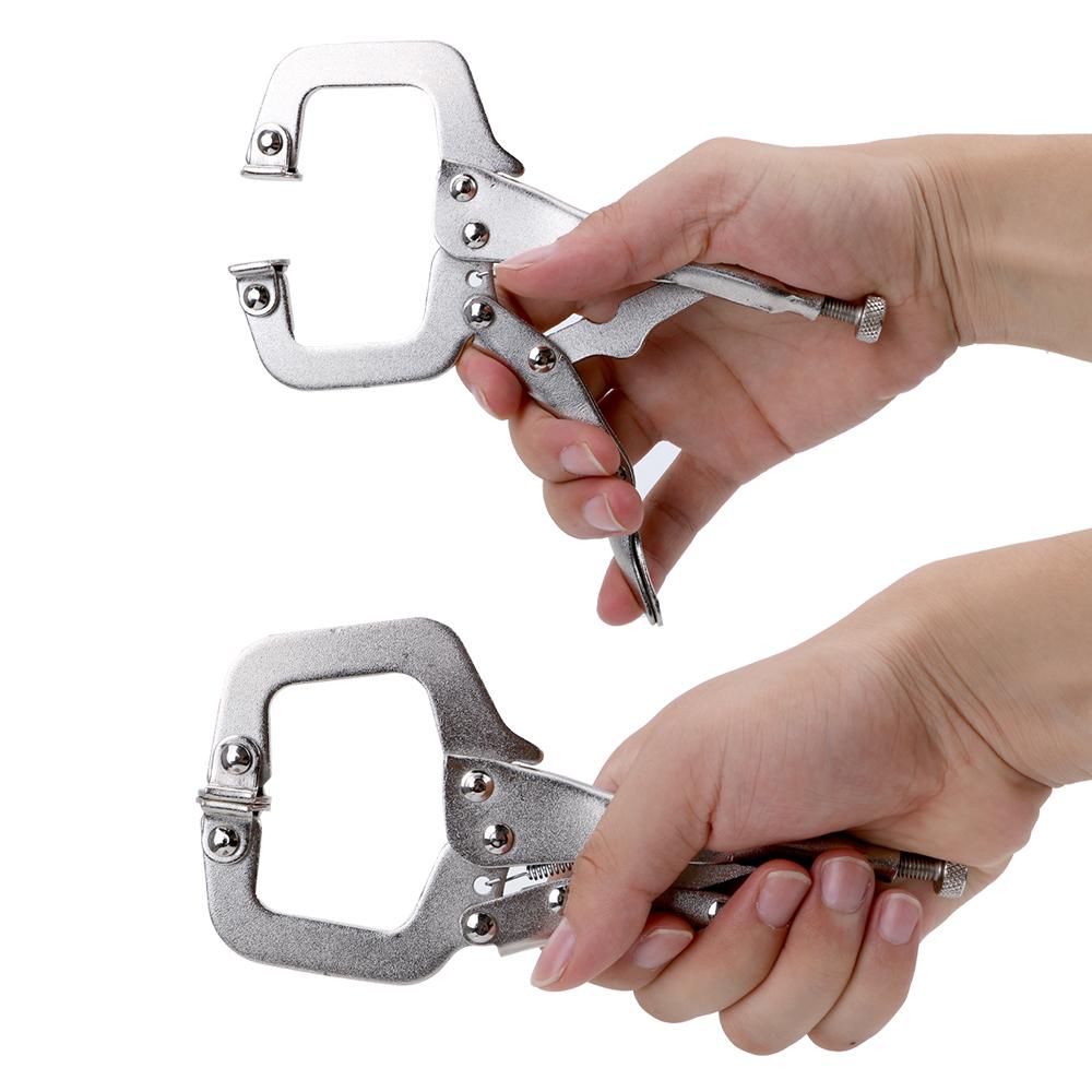 C Clamp Weld Clip Woodwork  Fix Plier  Pad Wood Work  Alloy Steel  Hand Tool Pincer Tong Tenon Locator