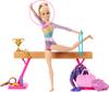 Barbie Career Playset Gymnastics Set Blonde Gymnastics Fashion Doll C-Clip для Flip Action Balance Bream Warm-Up Suit & Accessories