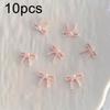 10Pcs Cute Macaron Colored 3D Resin Pearl Bow Nail Art Charms Japanese Preal Bowknot Ribbon Nail Art Decorations For Diy Nails