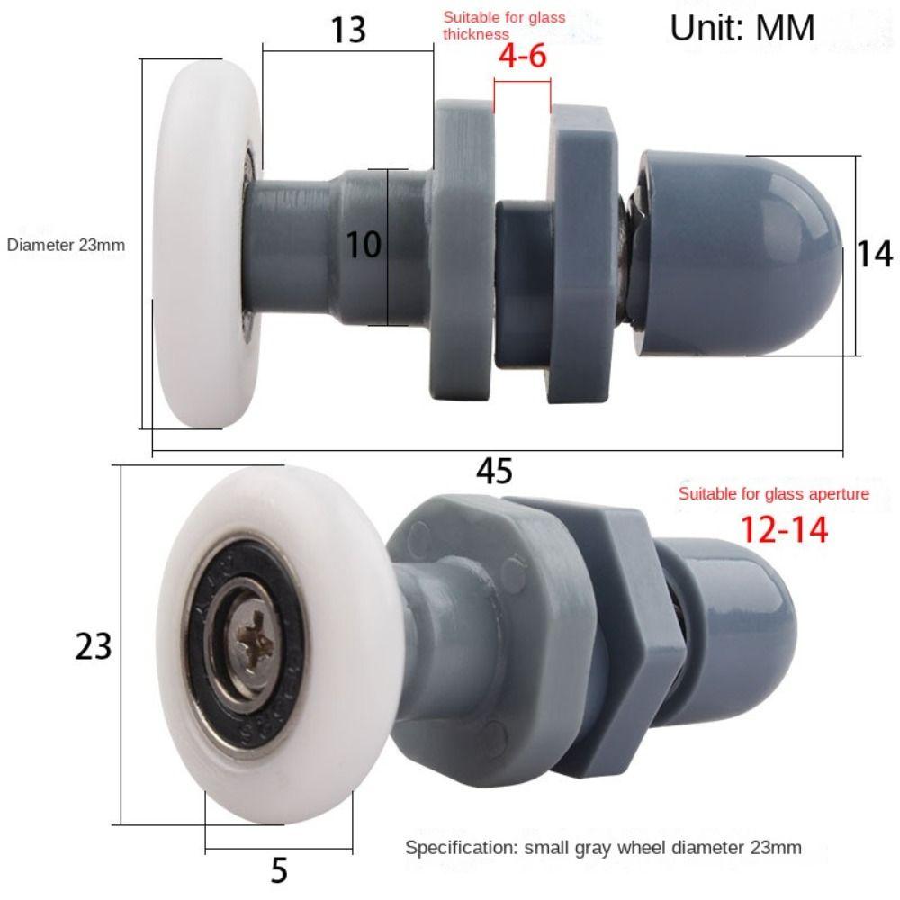 Ролики для душевой двери из ПВХ, запасные части, подвесное колесо, новый шкив для стеклянной двери, ванная комната