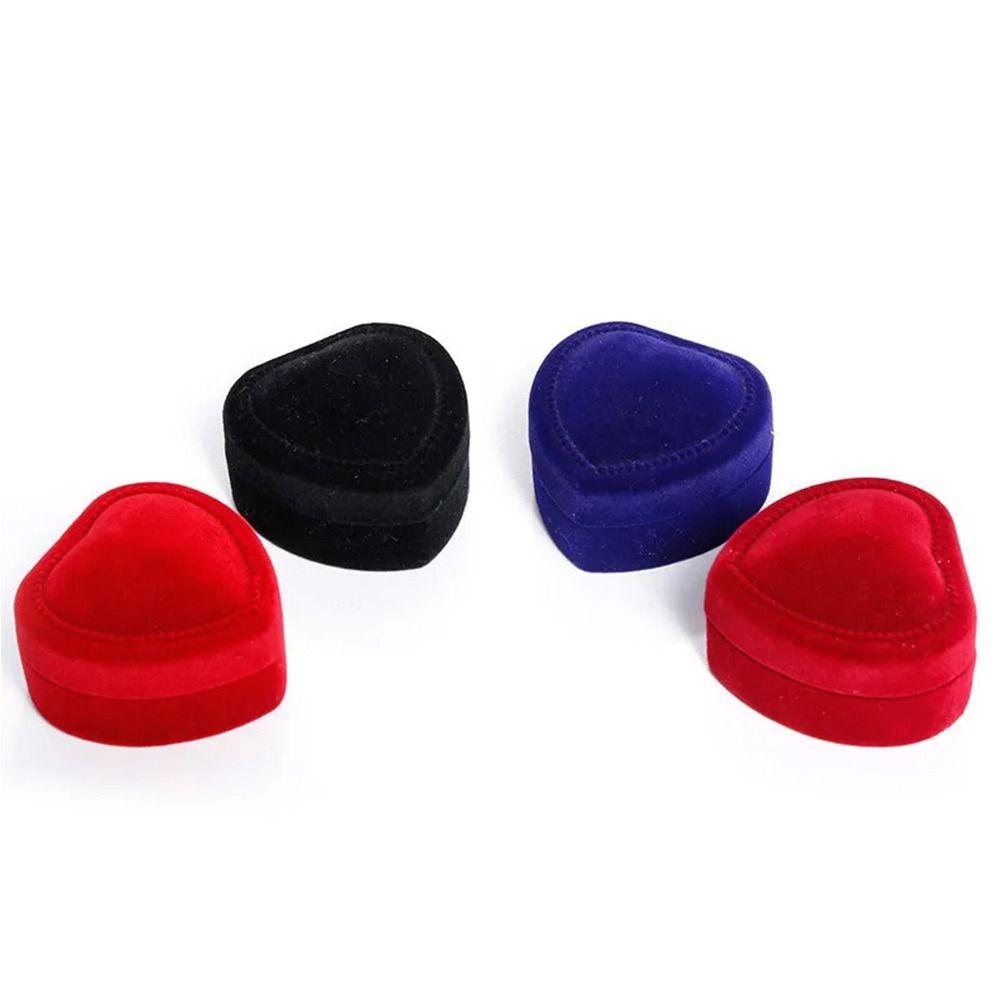 Storage Box Engagement Ring Box Velvet Jewelry Display Case Durable Love Velvet Ring Box Travel