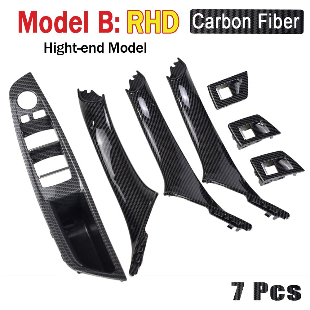 Оригинальный правый руль с правым рулем для BMW 5 серии F10 F11, бежевый, черный, внутренняя дверная ручка, панель, накладка, крышка