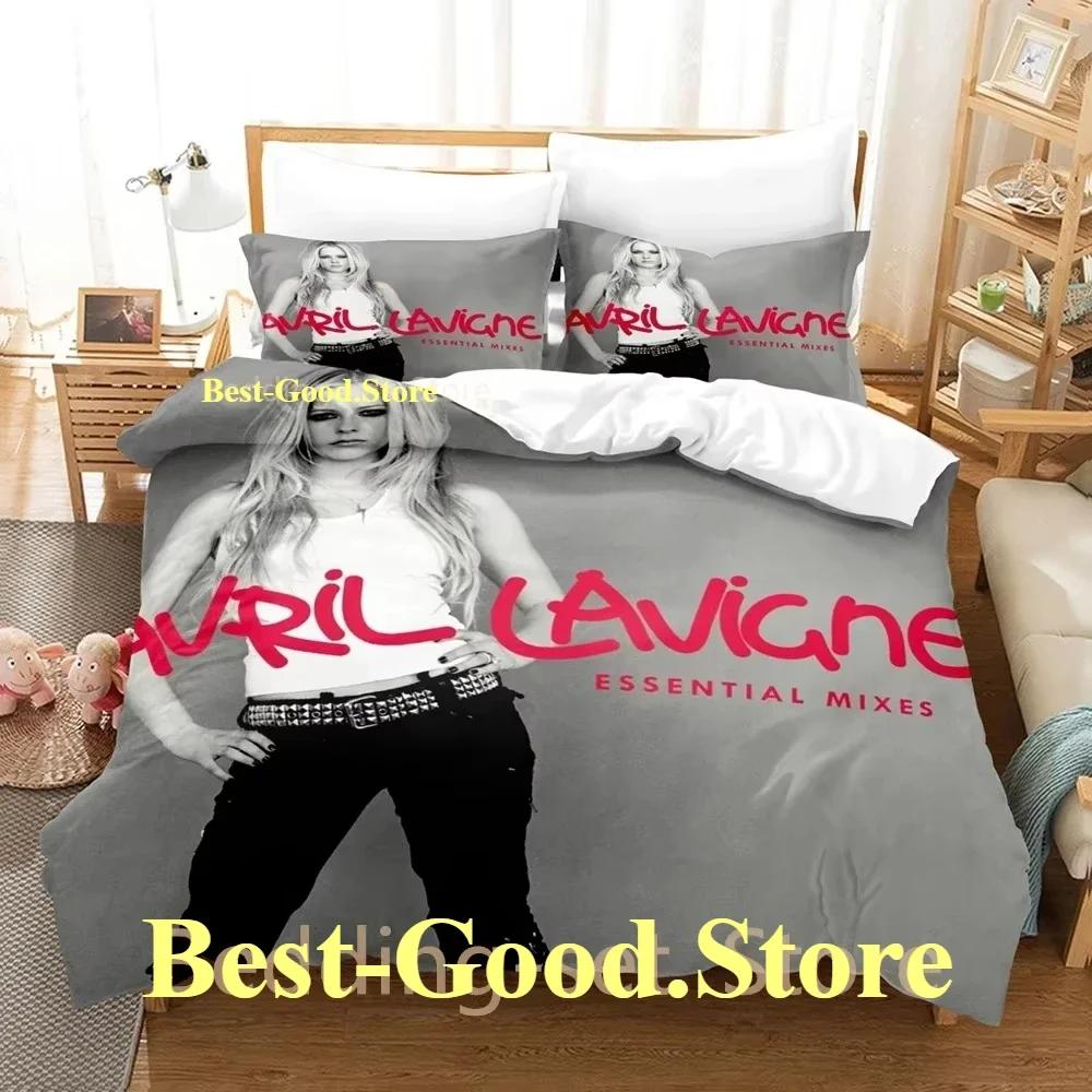 Постельное белье Avril Lavigne Односпальное Двуспальное Кровать Постельное белье с принтом С наволочкой Постельное Белье Мягкое Пододеяльник Односпальное Двуспальное Кровать Super King Размеры
