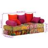 2 Seater Modular Pouf Patchwork Fabric
