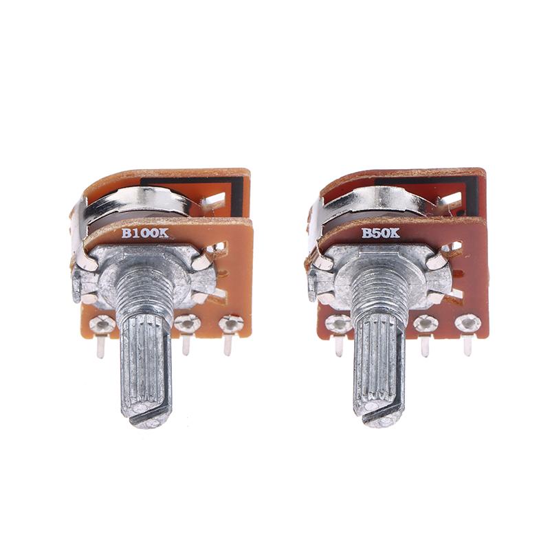 2/5Pcs 8Pins B50K B100K Sound Volume Amplifier Potentiometer Dual Channel 8-Pin Flower Shaft 20Mm 25Mm 30Mm Wh148 (16) Type