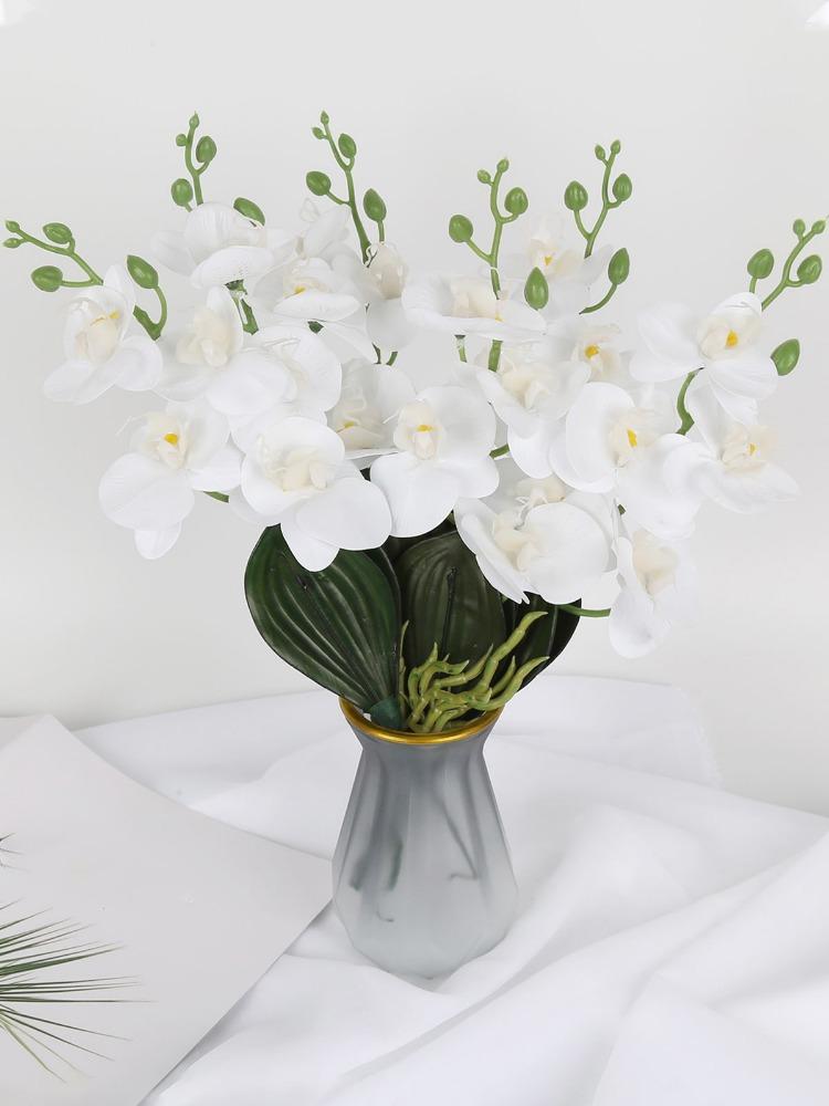 6 шт. искусственных 4 головки фаленопсиса искусственный цветок фаленопсиса пластиковые искусственные цветы для дома свадьба вечеринка наружное украшение