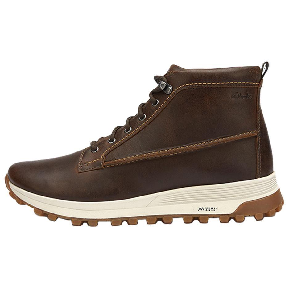 Clarks Кожаные Прочные Легкие Ботильоны Мужские ботинки Коричневые 261642267A
